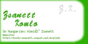 zsanett komlo business card